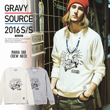 GRAVYSOURCE MARIA SK8 CREW NECK GS16-HKN02画像