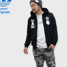 adidas Originals Graphic Sherpa Full Zip Hoodie AB8034画像