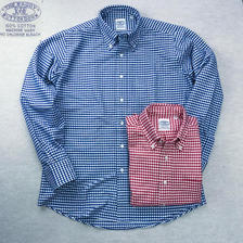 THE BAGGY ギンガムチェック 長袖 ボタンダウン オックスフォードシャツ画像