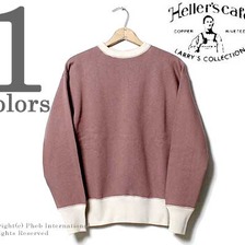 HELLER'S CAFE HC-M75 1930's HC 2tone Flat Seam Sweatshirts PLAIN画像
