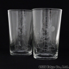 Ron Herman &times; DURALEX &times; Disney Fantasia collection SHOPUNIE PAIR Glass TYPE 2 CLEAR画像