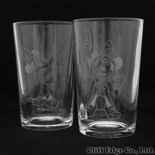 Ron Herman &times; DURALEX &times; Disney Fantasia collection SHOPUNIE PAIR Glass TYPE 1 CLEAR画像