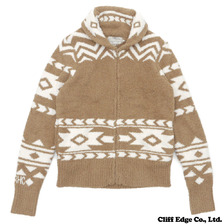 BAREFOOT DREAMS for RHC Ron Herman RHC Ron Herman Osaka Exclusive TRAIBAL ZIP UP CARDIGAN CAMEL/CREAM画像
