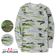 J.E.MORGAN 迷彩 クルーネック サーマル ロング スリーブ TEE J5091画像