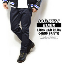 DOUBLE STEAL BLACK LINE BAR SLIM CHINO PANTS 755-77205画像