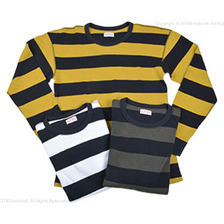 THE FLAT HEAD ボーダーサーマルロンT THLB-02W画像