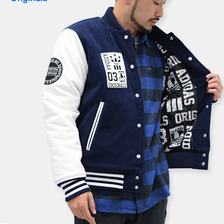 adidas Originals Padded Varsity JKT Navy/Off White AC0500画像