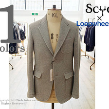 Scye for LOOPWHEELER 日本製 吊り裏毛 2Bブレザー ジャケット 5116-41888画像