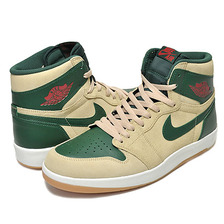 NIKE AIR JORDAN 1 HIGH THE RETURN SAND DUNE/UNVERSITY RED-GORGE GREEN-WHITE 768861-206画像