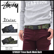 STUSSY Tree Bark Web Belt 135121画像
