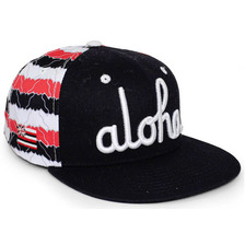 Aloha Army SHAKA PINWHEEL ALOHA SCRIPT SNAPBACK BLACKxMULTI ALA025画像