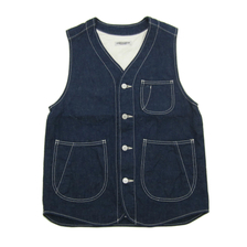 STUDIO D'ARTISAN Light Ounce Denim Design Work Vest D4372画像