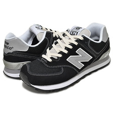 new balance ML574 KWS BLACK/WHITE/SILVER画像