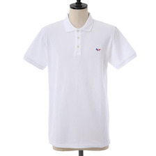 MAISON KITSUNE POLO TRICOLOR FOX PATCH画像