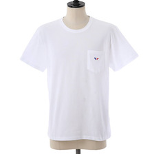 MAISON KITSUNE TEE TRICOLOR FOX PATCH NAVY KMH2600画像