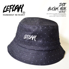 LEFLAH DOT BUCKET HAT -BLACK-画像
