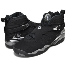NIKE AIR JORDAN 8 RETRO BG "CHROME" blk/wht- 305368-003画像