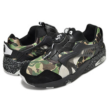 PUMA DISC BLAZE &times; BAPE camo green 358846-01画像