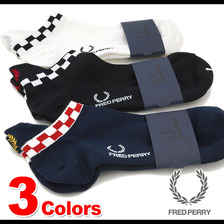 FRED PERRY CHECKERBOARD RIB ANNKLE SOCKS F9634画像
