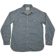 FULLCOUNT 8oz Zimbabwe Cotton Basic Design Denim Work Shirts Breach Wash 4890BW画像