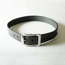 BARNS 栃木レザー Big Buckle 40mm Leather Belt Silver Color Buckle LE-4168画像