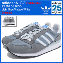 adidas Originals &times; NIGO ZX 500 OG NIGO Light Grey/Vintage White S75557画像