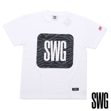 SWAGGER ZEBRA CAMO BOX TEE WHITE画像