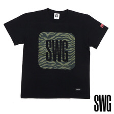 SWAGGER ZEBRA CAMO BOX TEE BLACK画像