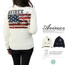 AVIREX L/S KNITS STAND ZIP CARDIGAN 6264018画像