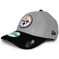 NEW ERA PITTBURGH STEELERS 9FORTY 6-PANEL CAP GREYxBLACK FFNEPS063画像