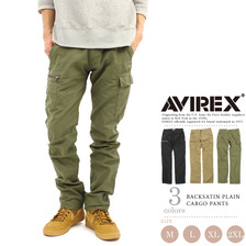 AVIREX BACKSATIN PLAIN CARGO PANTS 6166144画像