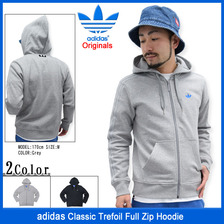adidas Originals Classic Trefoil Full Zip Hoodie AJ7698/AJ7700画像
