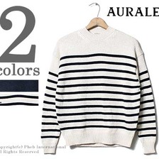 AURALEE ギザ スーパーソフト プルオーバー コットンニット セーター A6SP01GS画像