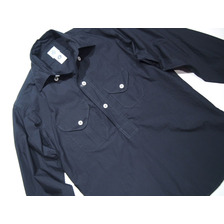 POST OVERALLS #1298 TROPI-CRUZ LLC FEATHER POPLIN SHIRTS/navy画像