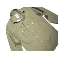 POST OVERALLS #1256 FEATHER POPLIN CRUZER SHIRTS2/olive画像