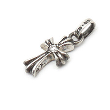 CHROME HEARTS CHクロス ベビーファットチャーム ダイヤモンド SILVER画像