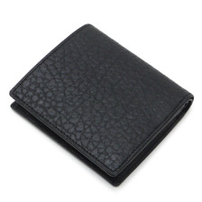 COMME des GARCONS HOMME PLUS 型押しレザー 二つ折り財布 BLACK画像