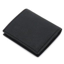 COMME des GARCONS HOMME PLUS レザー 二つ折り財布 BLACK画像