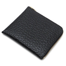 COMME des GARCONS HOMME PLUS 型押しレザー ZIPコインケース BLACK画像