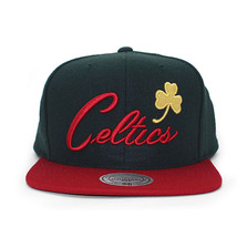 Mitchell & Ness BOSTON CELTICS 2T BRUSHED WOOL SNAPBACK GREENxRED LVMNBTC112画像