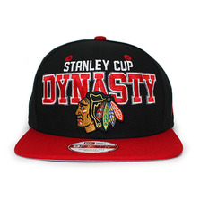 NEW ERA CHICAGO BLACKHAWKS STANLEY CUP DYNASTY SNAPBACK BLACKxRED LVNECBH122画像