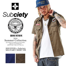 HOUSTON &times; Subciety MILITARY SHIRT S/S 10406画像