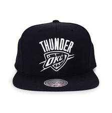 Mitchell & Ness OKLAHOMA CITY THUNDER BASIC SOLID LOGO SNAPBACK BLACKxWHITE LVMNOCT036画像