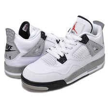 NIKE AIR JORDAN 4 RETRO OG BG WHITE/FIRE RED-BLACK-TECH GREY 836016-192画像