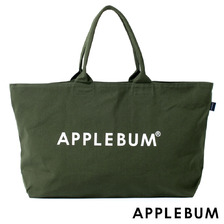 APPLEBUM Logo Canvas Zip Totebag OLIVE画像