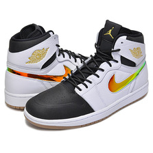 NIKE AIR JORDAN 1 RETRO HI NOUVEAU wht/blk-g.light brown 819176-104画像