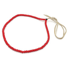 THE BINGO BROTHERS ホワイトハーツ ビーズネックレス(E) DARK RED画像