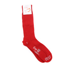 CORGI PLAIN RIB SOCKS -RED-画像