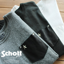 Schott DEER POCKET T-SHIRT ONE STAR 3163030画像