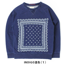 CORISCO バンダナ柄インディゴ スウェット 126105画像